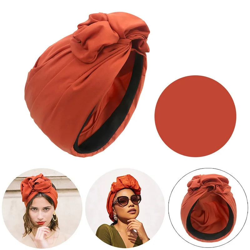 French Vintage Turban Hat & Headwrap | Women's Bandana Headscarf Bonnet