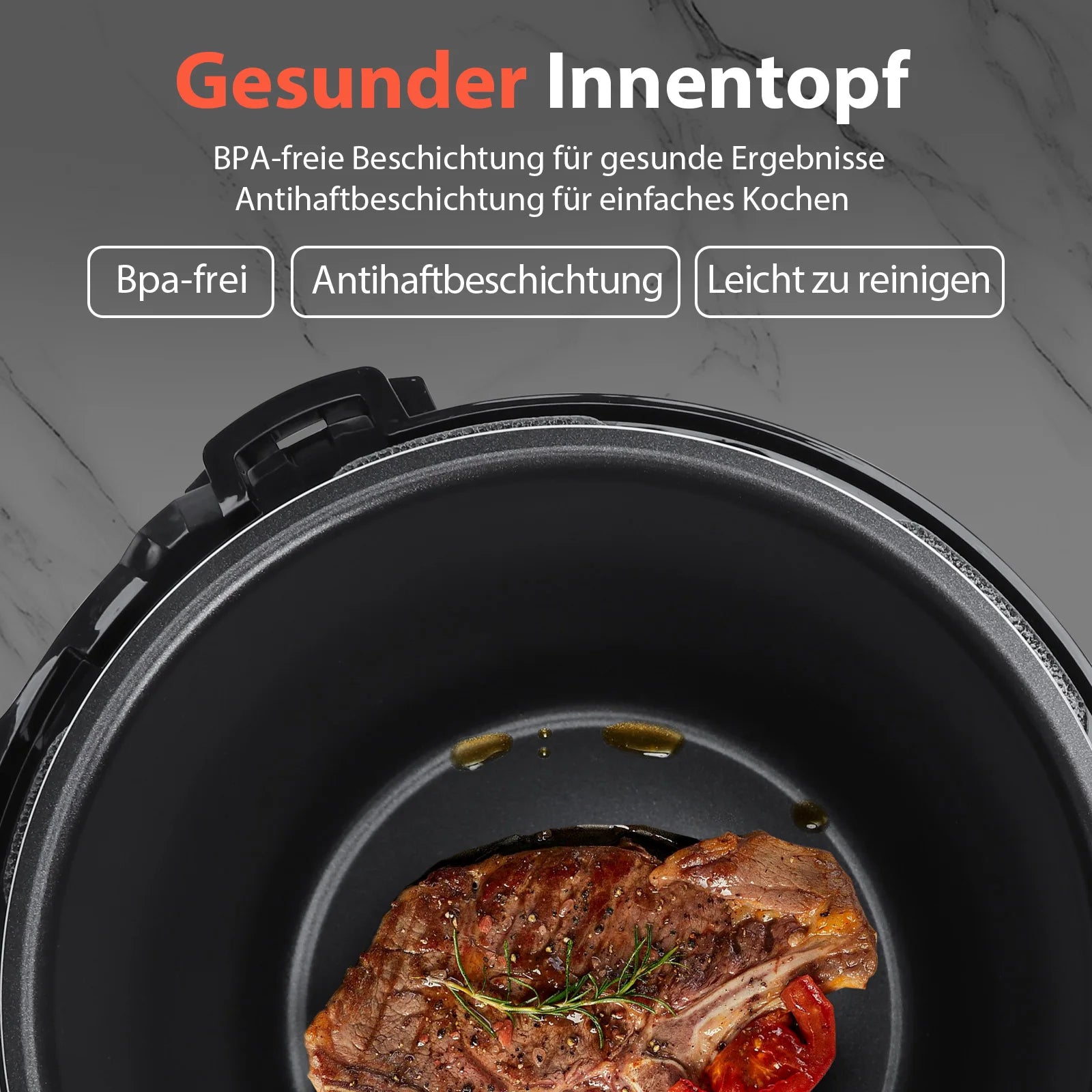 Aigostar 6L 18-in-1 Electric Pressure Cooker – Non-Stick, Keep Warm, Digital Touchscreen, 1000W
