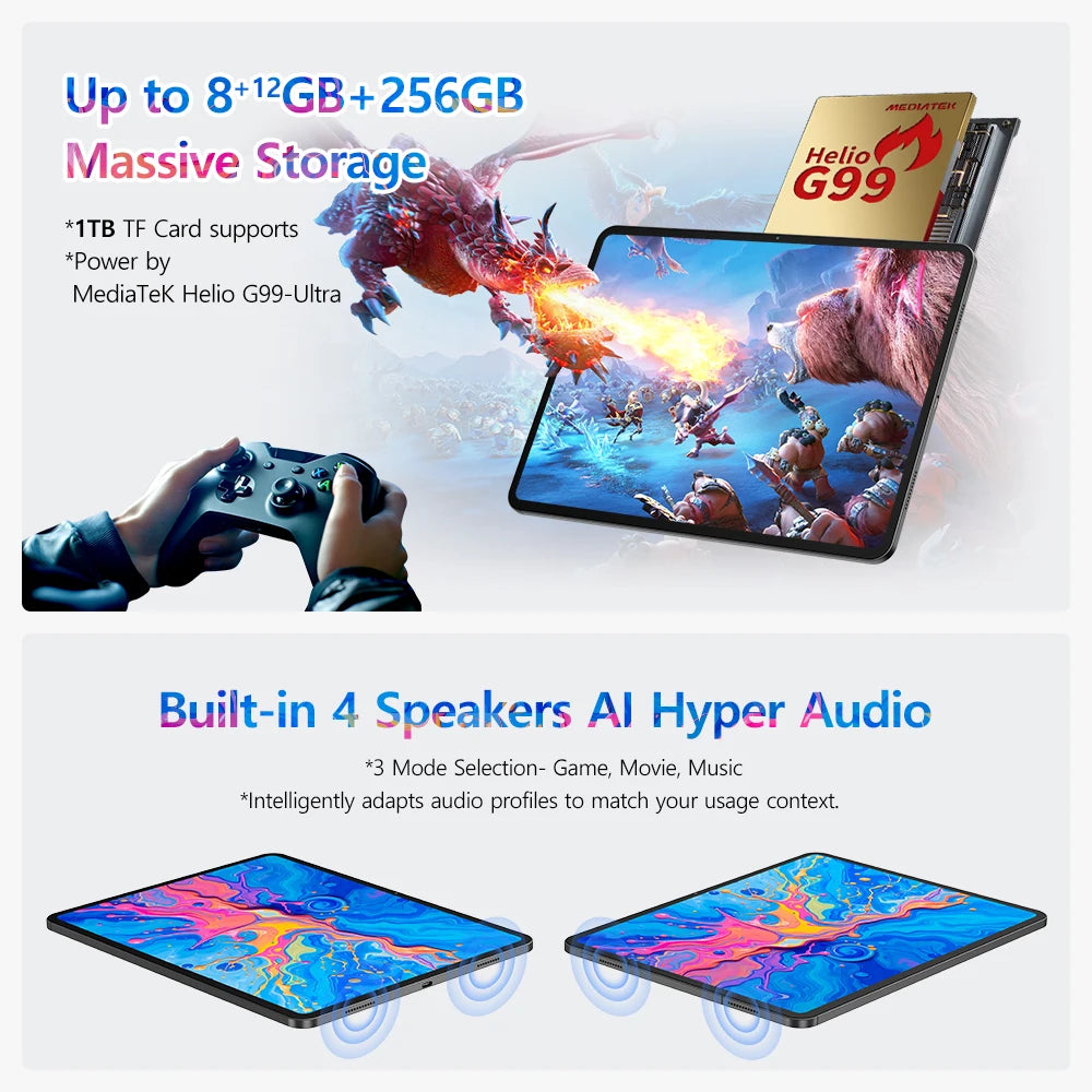 Teclast ArtPad Pro 12.7" 2.2K Android 15 Tablet – 8GB RAM, 256GB, 4G LTE, 10000mAh