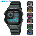 SYNOKE Digital Sport Watch | Luminous Multifunction Waterproof Seven Color LED Wristwatch