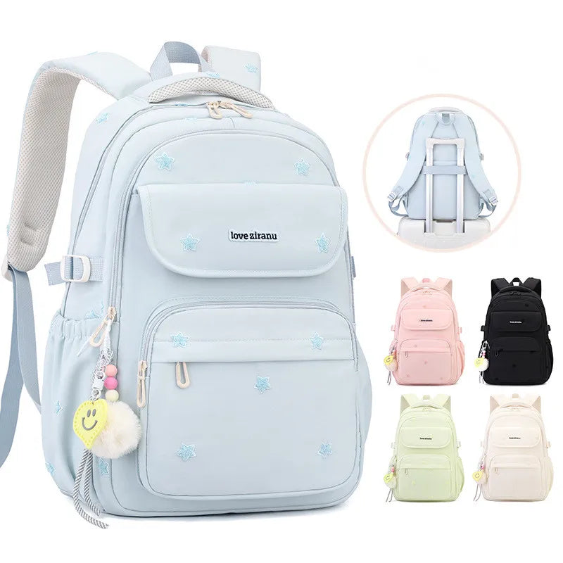 Girls School Backpack – Nylon Everyday Book Bag