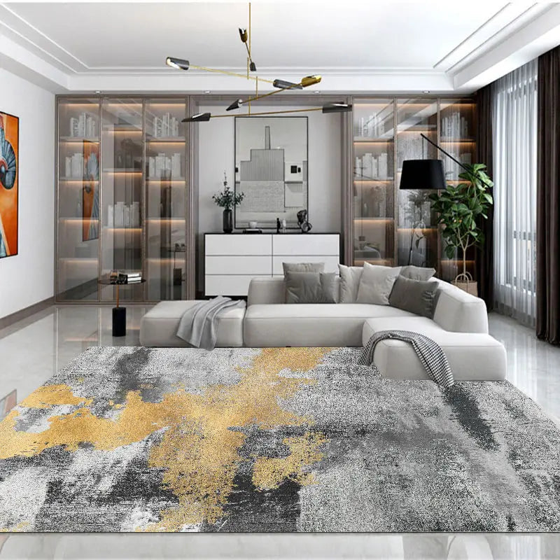 Modern Nordic Soft Lounge Rug – Washable Anti-Slip Large Area Carpet for Living Room & Bedroom, 24 Colors & 10 Sizes