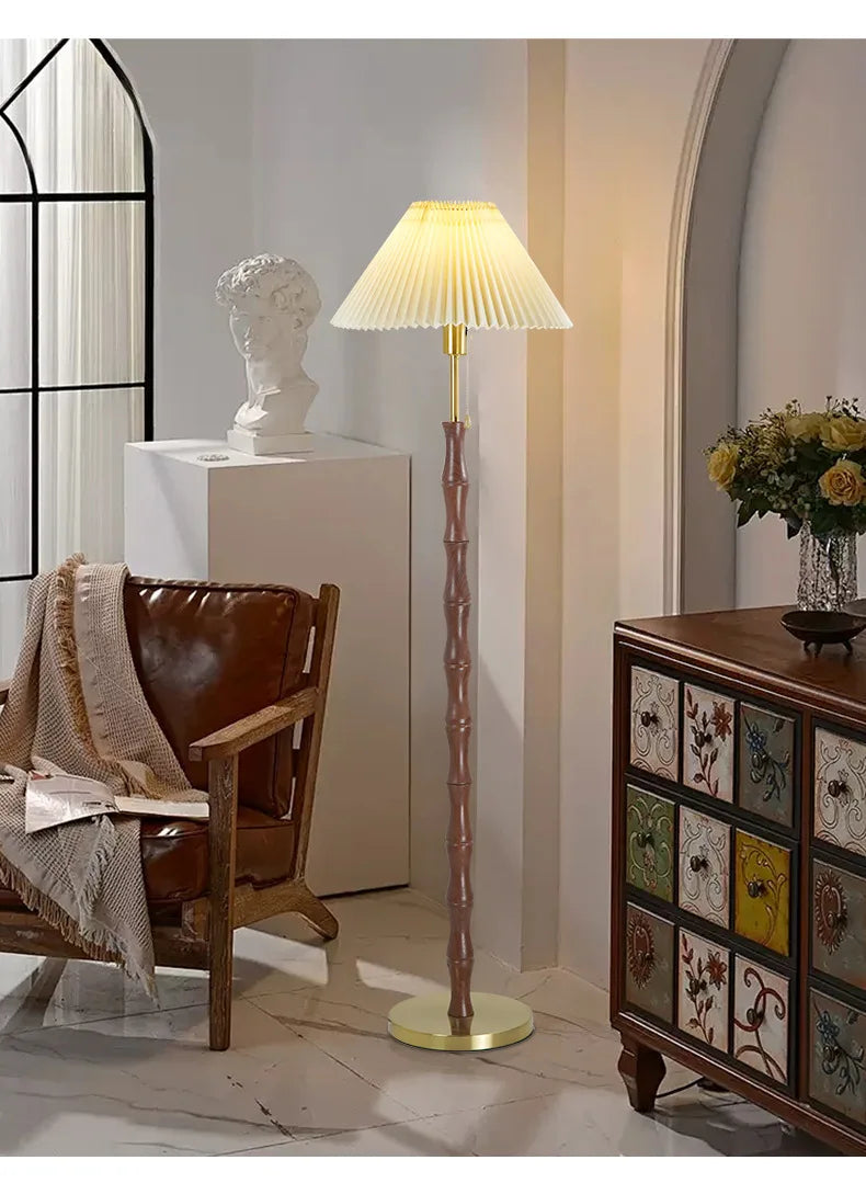 Pleated Shade Lamp – Retro Floor & Table Options