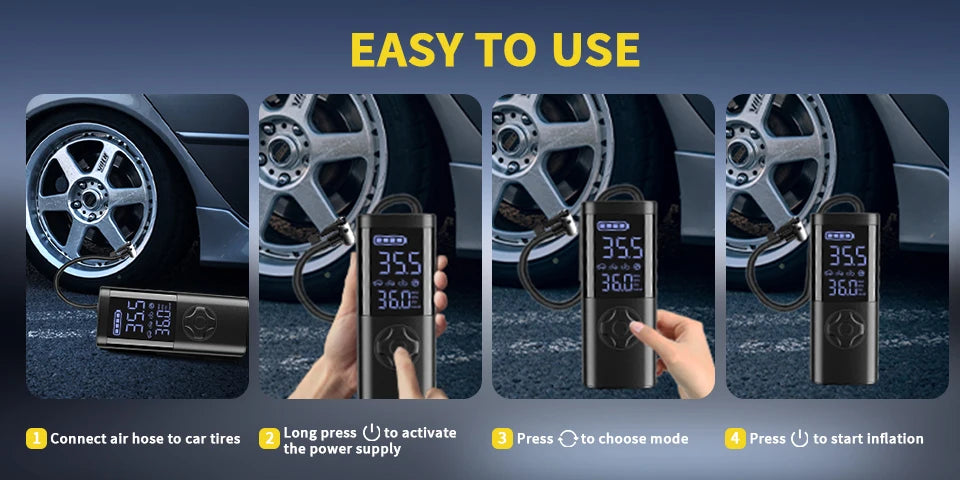 Cordless Tire Inflator with Digital Gauge, 150 PSI