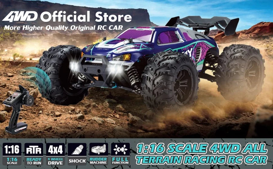 1:16 Scale 4WD High Speed RC Car – 80KM/H Brushless Off-Road Racing Drift Buggy