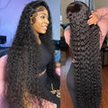30–36 Inch Deep Wave Lace Front Wig | 13x4 13x6 360 HD Lace Water Wave Curly Human Hair for Women