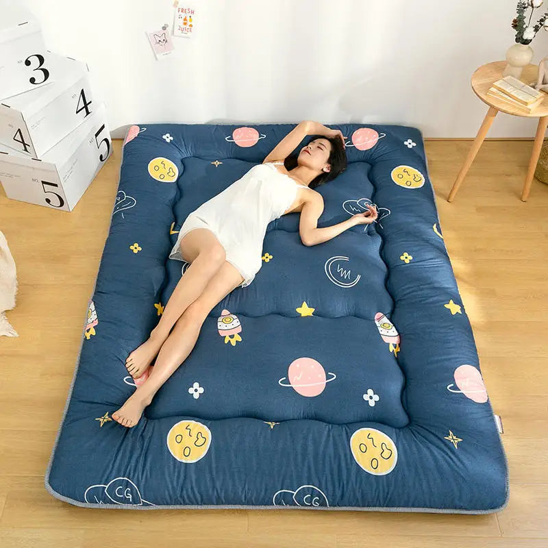 Japanese Thickened Tatami Floor Mat – Soft Cushion, Foldable Lazy Home Sleeping Pad, Bedroom Artifact