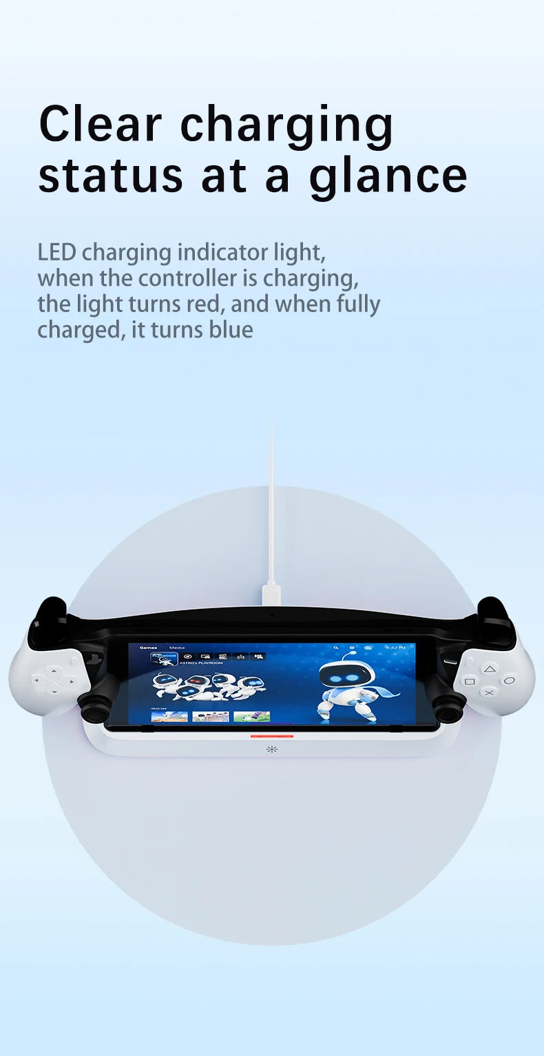 HONCAM Charging Dock Station for PlayStation Portal — Fast Charge & Organized Storage