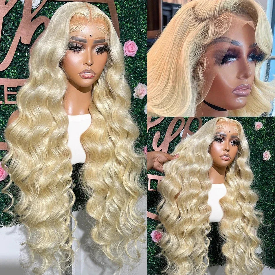 613 Blonde Body Wave Lace Front Wig | 13x4 13x6 Skin Melt HD Lace 200%–220% Density Brazilian Human Hair