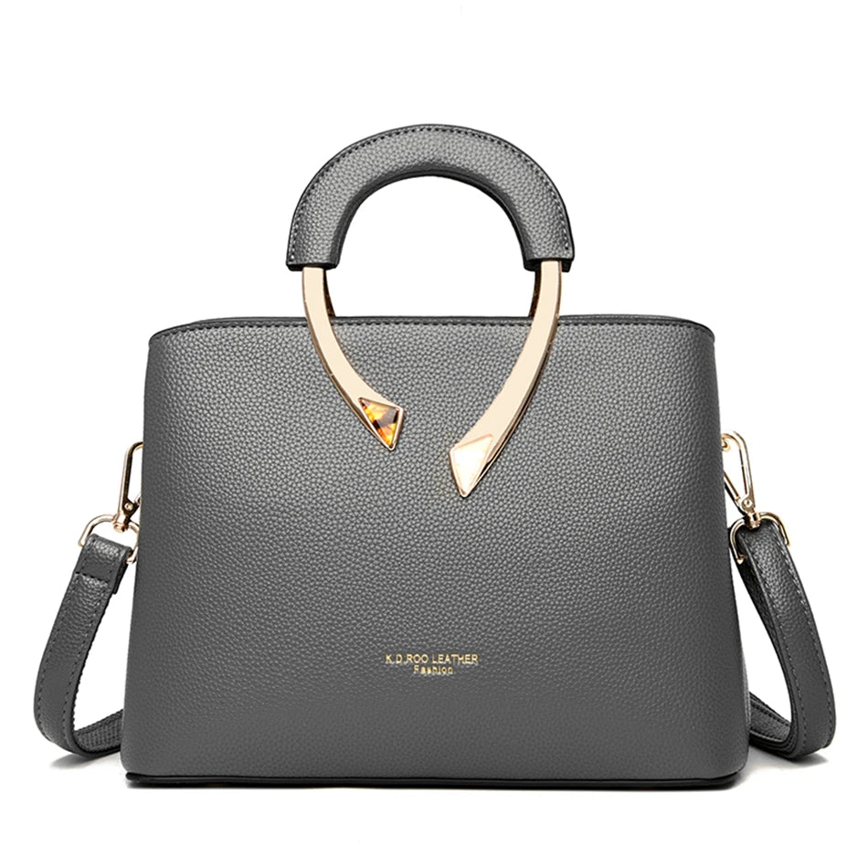 VANDERWAH Luxury Microfiber Leather Casual Tote Bag – Designer Shoulder Crossbody Handbag for Women