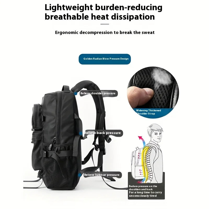 15.6-Inch Laptop Travel Backpack – Shoe Compartment