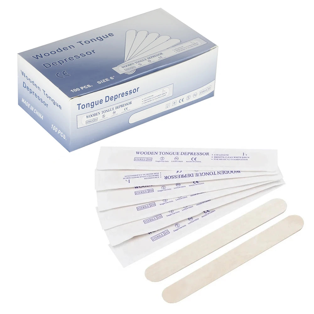 Disposable Wooden Waxing & Tattoo Sticks — Multi-Pack
