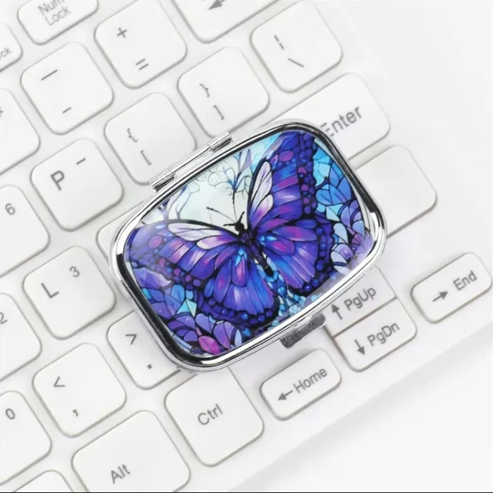 Colorful Metal Pill & Jewelry Organizer Box