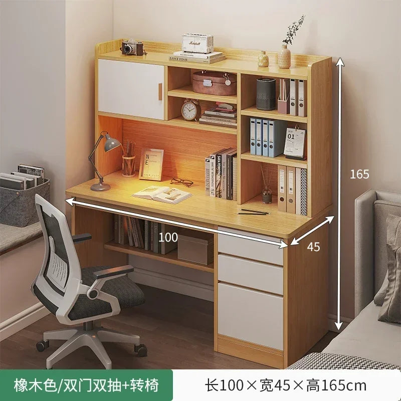 Simple Modern Computer Desk — Student Writing & Home Office Workbench, Multiple Configurations