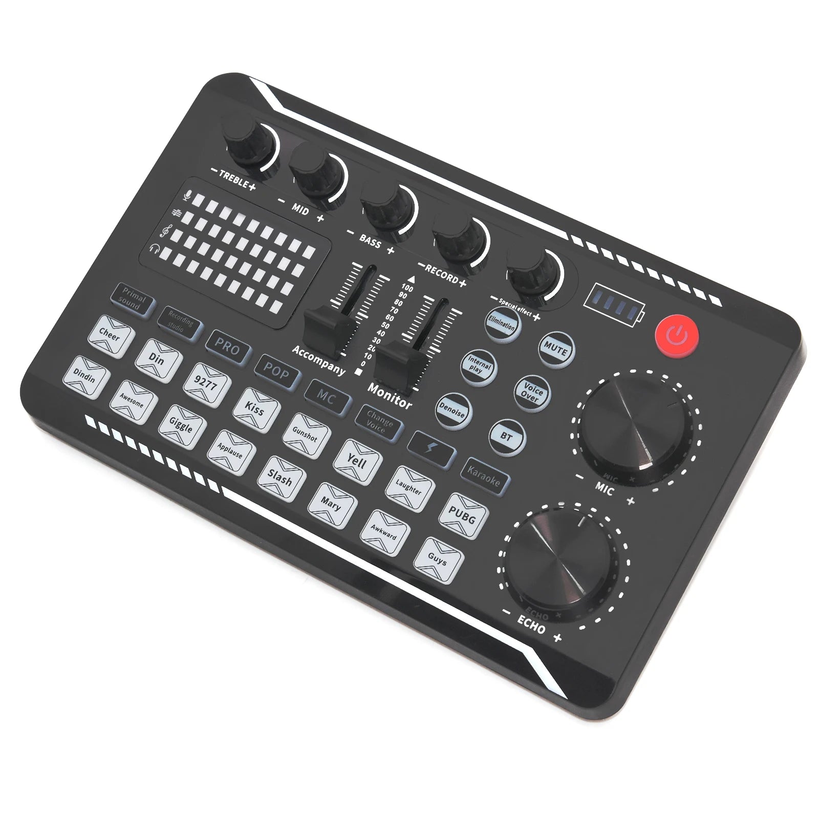 Live Sound Card Audio Mixer — USB Interface for Streaming, Recording & Podcasting