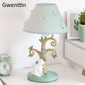 Rabbit Table Lamp – Resin Base and Fabric Shade