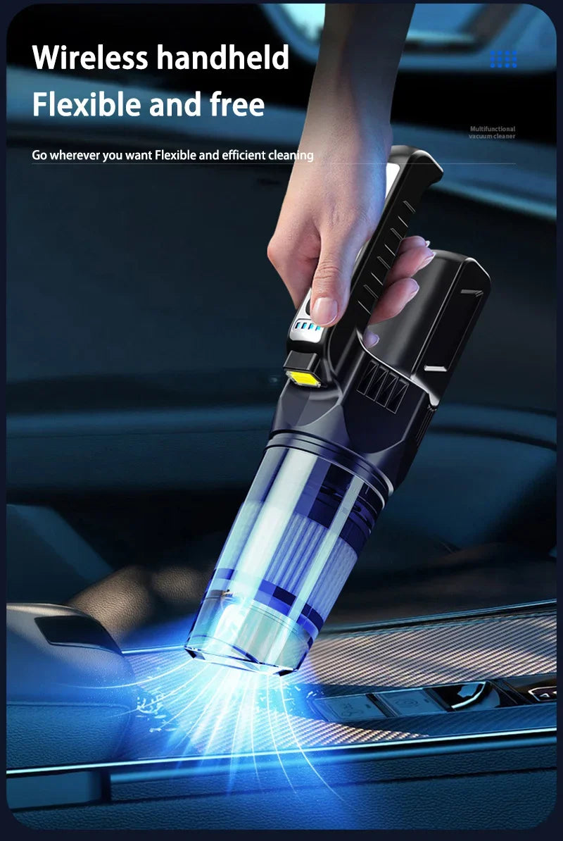 Lenovo Wireless Handheld Vacuum Cleaner — Strong Suction for Home, Car, Carpet, Window, Crevice & Groove Cleaning