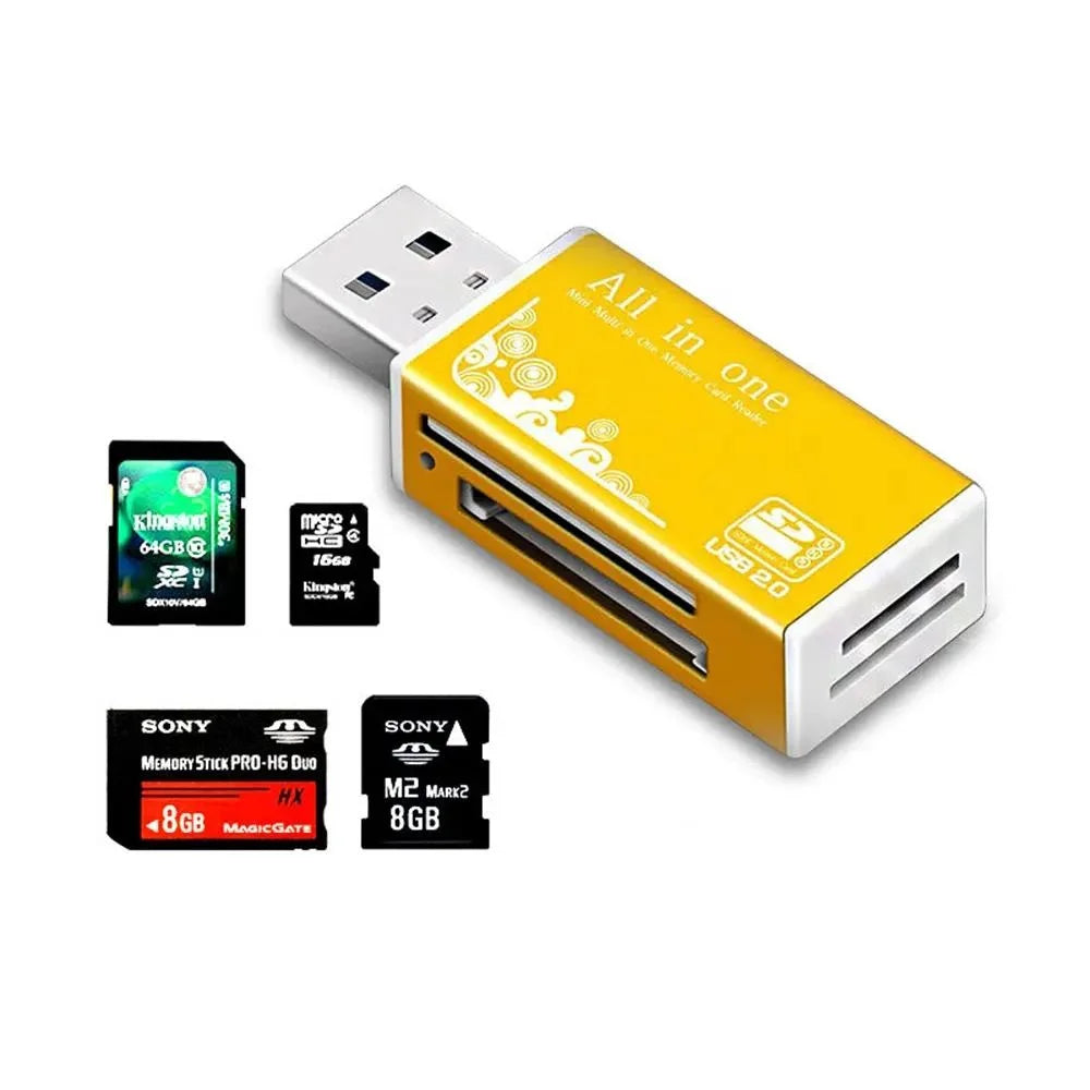 USB 3.0 Multi-Card Reader & Hub Adapter – SD, TF, MiniSD, Flash Drive for PC & Laptop