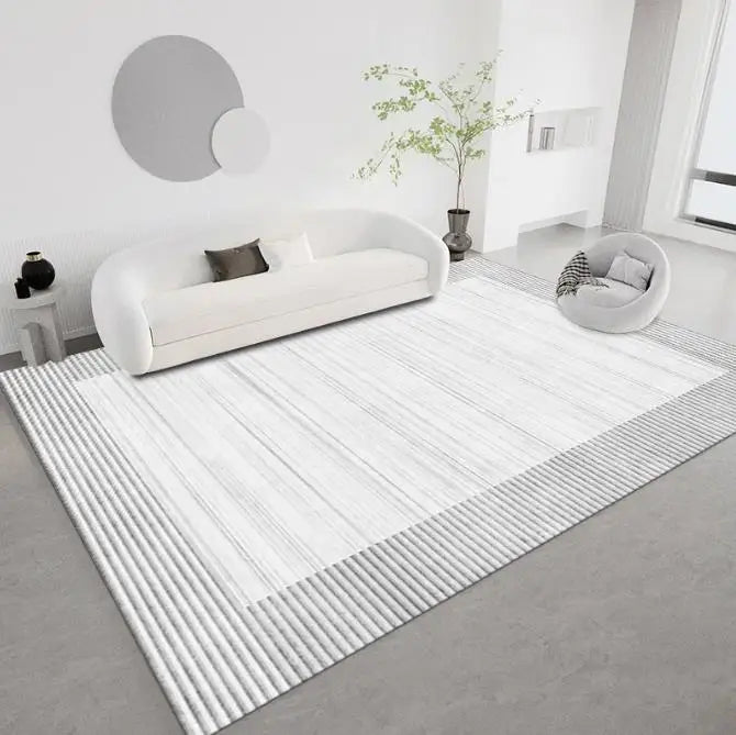 Modern Nordic Soft Lounge Rug – Washable Anti-Slip Large Area Carpet for Living Room & Bedroom, 24 Colors & 10 Sizes