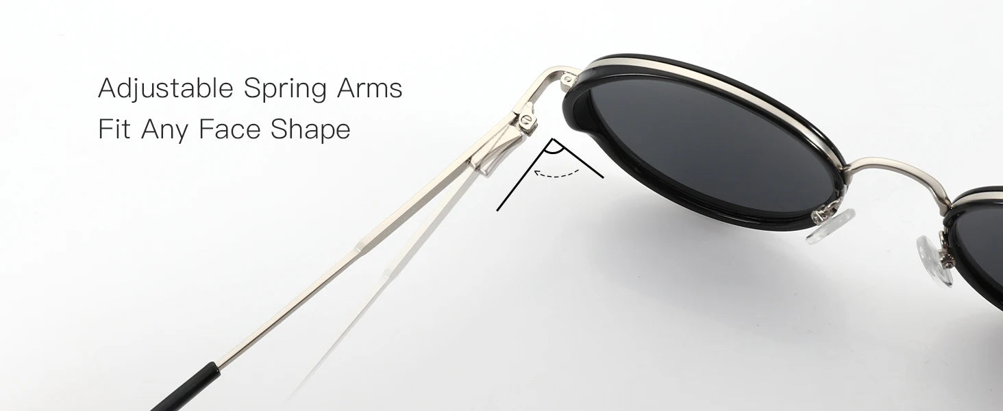 ZENOTTIC Steampunk Round Polarized Sunglasses | Mirror Vintage Shades UV400 for Men & Women