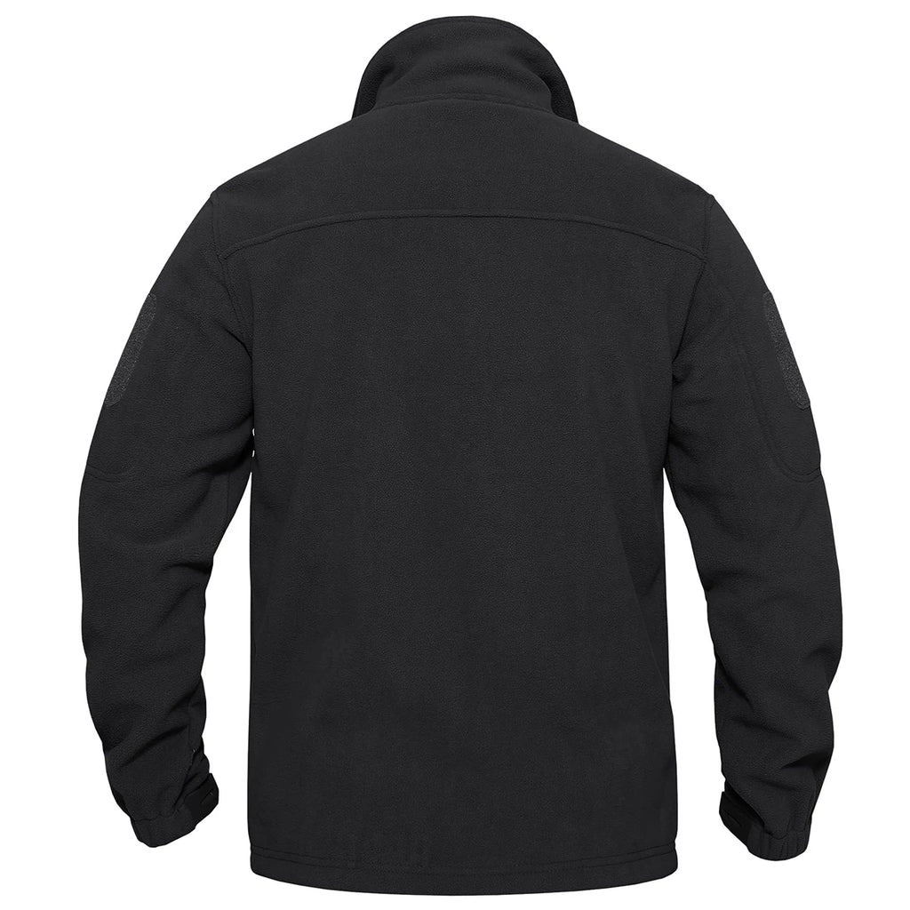 Men's Full Zip Fleece Hiking Windbreaker — Multi-Pocket Outdoor Work Jacket