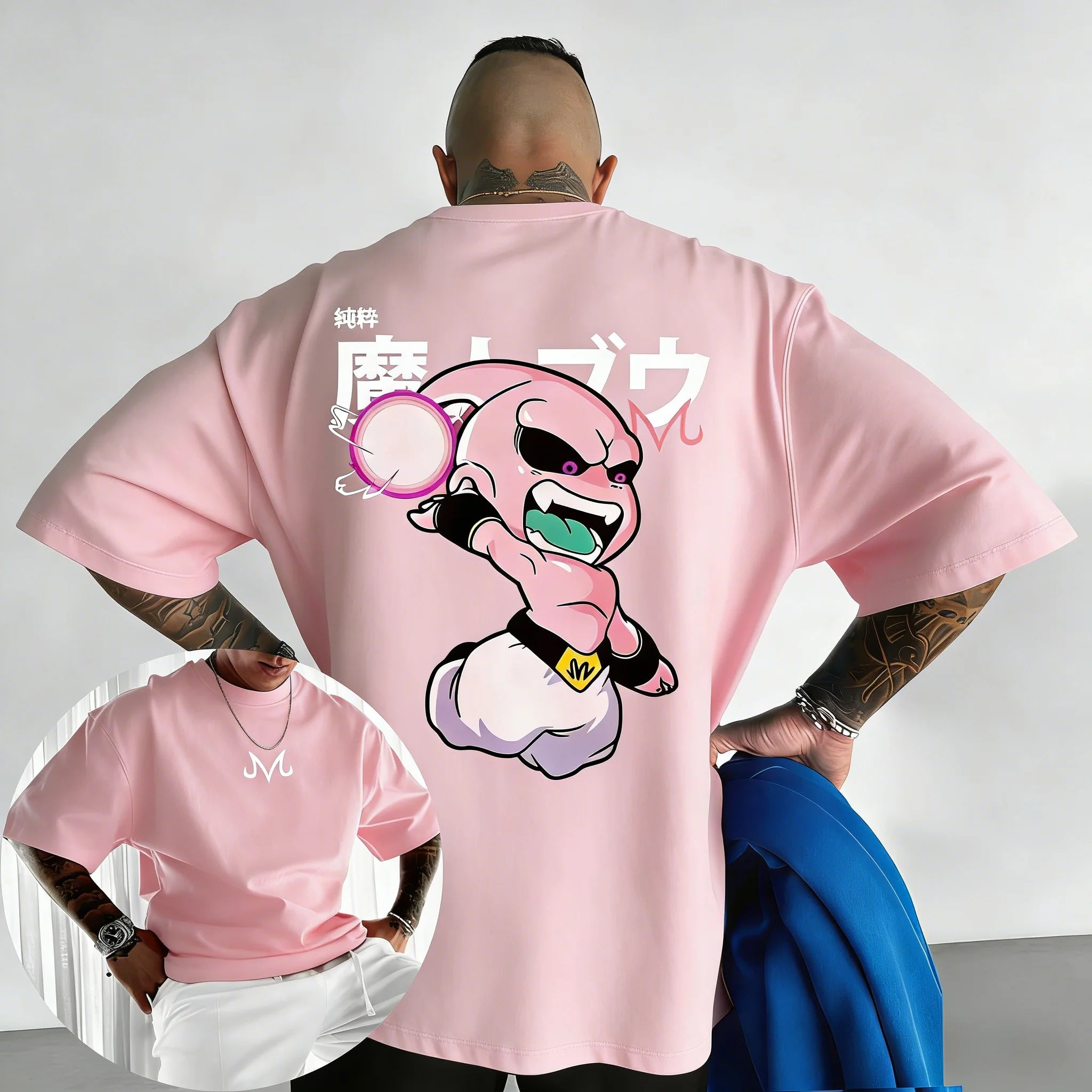 Dragon Ball Anime Cotton T-Shirt — Majin Buu Hip Hop Street Style Tee