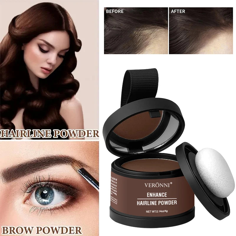 Waterproof Hairline Shadow Powder — Instant Root Cover & Scalp Filler (4g)