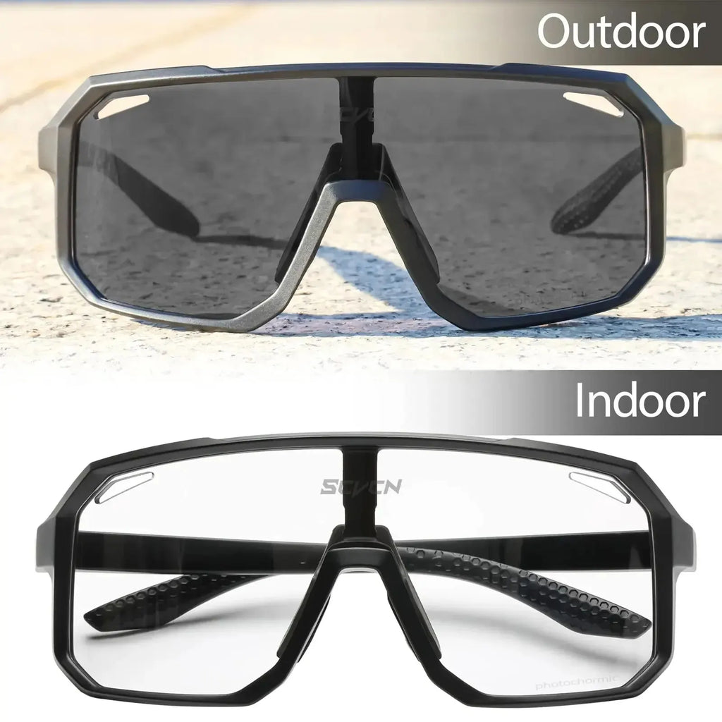 Photochromic Cycling Sunglasses | Men Women Mountain Bike Road Outdoor Sports Hiking Goggles