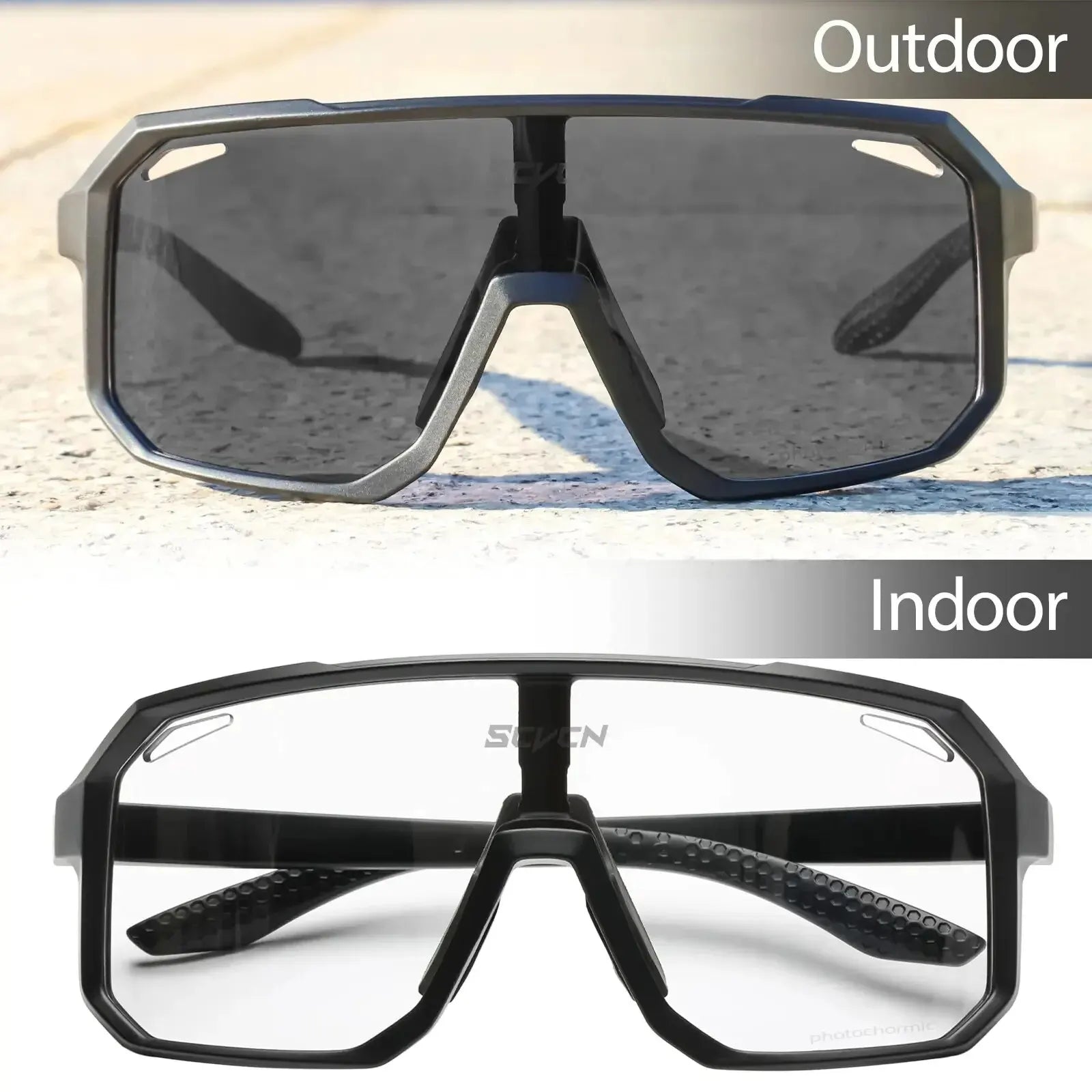 Photochromic Cycling Sunglasses | Men Women Mountain Bike Road Outdoor Sports Hiking Goggles