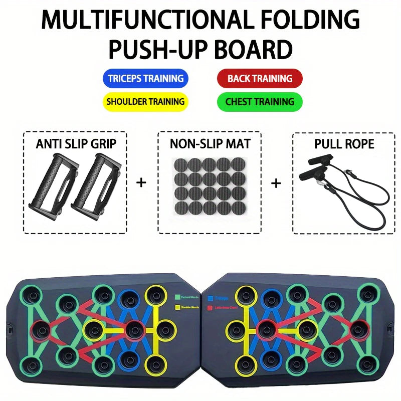 Push-Up Board Set – Portable Multifunctional Foldable Push-Up Bar for Chest, Arms, Back & Abs Training