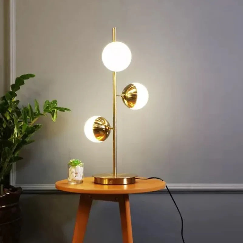 Glass Globe Lamp – Vertical Multi-Light Design