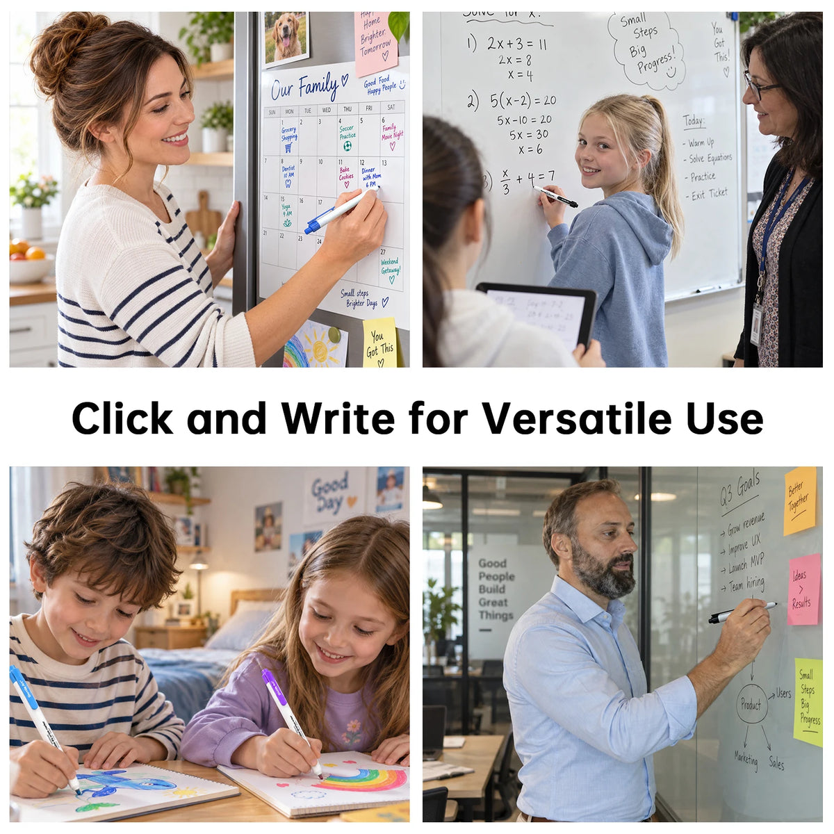 Shuttle Art Retractable Dry Erase Markers, 12 Colors