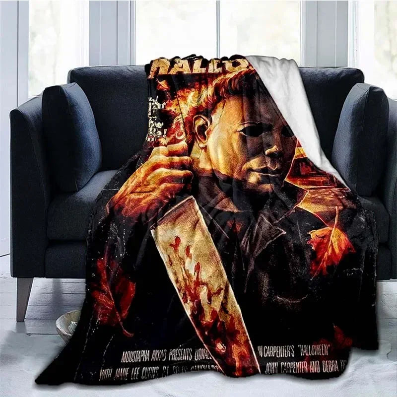 Michael Myers Super Soft Plush Flannel Throw Blanket – Personalized Horror Fan Gift