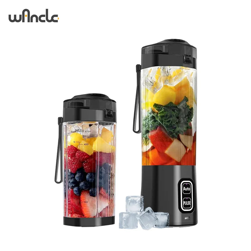 Portable USB Rechargeable Juice Blender – 700ml, 6-Blade Fruit Mixer for Shakes, Smoothies & Fresh Juice