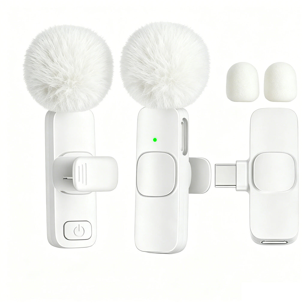 Crystal Clear Audio. Zero Setup. — Wireless Lavalier Microphone | Type-C, Plug & Play, 30m Range, Noise Reduction, 360° Pickup, 4 Colors