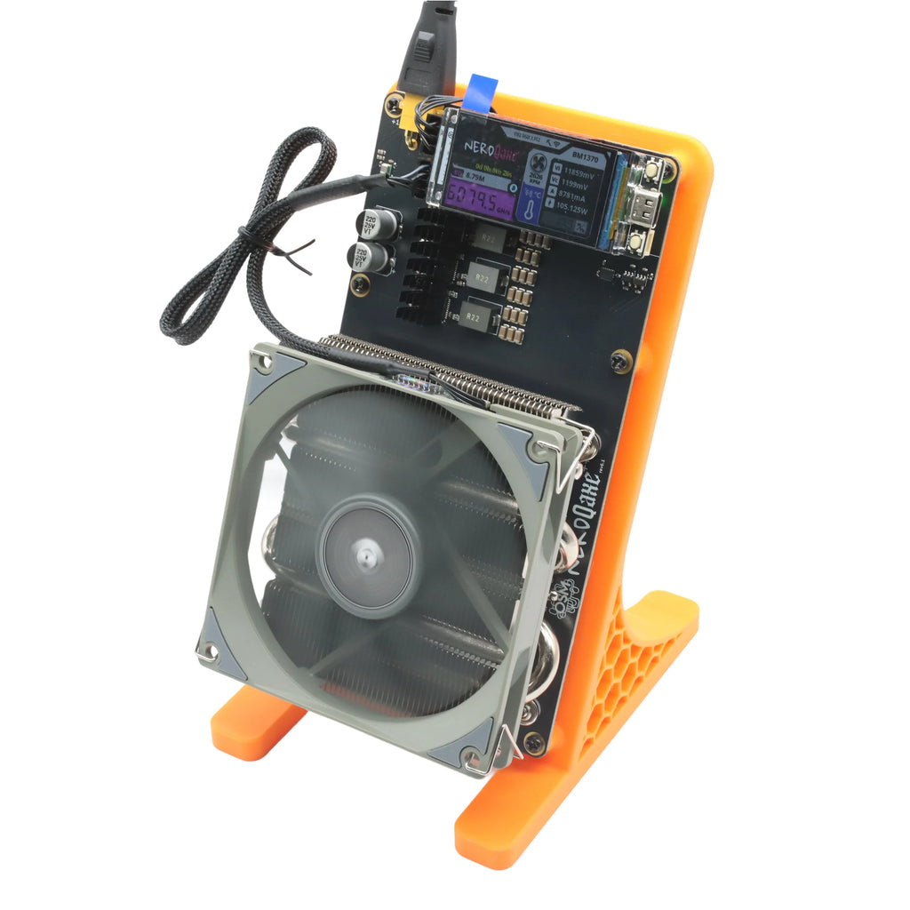 NerdQaxe++ Rev6.1 Bitcoin Solo Miner – 6 TH/s, 100W, 4× BM1370 ASIC, Wi-Fi, LCD Display