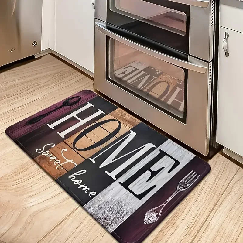 Vintage Wood Grain Kitchen Rug – Non-Slip Soft Mat for Kitchen, Hallway & Entryway