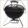 Portable 14" Charcoal Grill | Compact BBQ Kettle, Lid Lock, Porcelain-Enameled Finish, 10.5 lbs, Camping, Tailgating & Balcony
