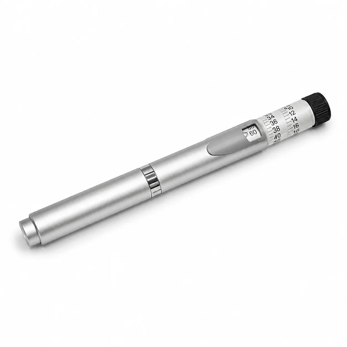 Reusable Insulin Injection Pen – Metal V2 Adjustable 60IU Dose Control with Clear Scale