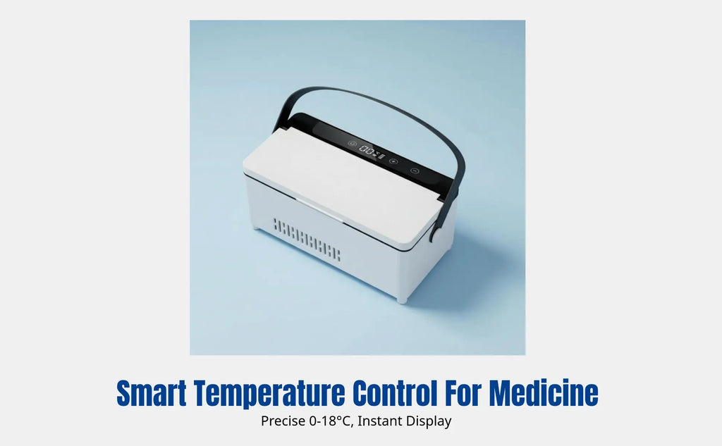 Portable Insulin Cooler Box – Rechargeable Mini Fridge, Large Capacity Medicine Storage for Travel & Airplane Approved