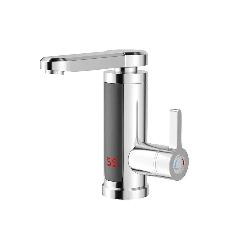 Electric Instant Tankless Hot Water Faucet — LCD Temperature Display, 360° Mixed Flow