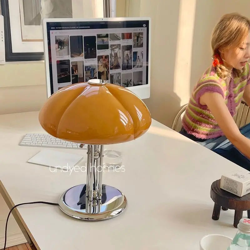 Mushroom Table Lamp – Warm White Button Control