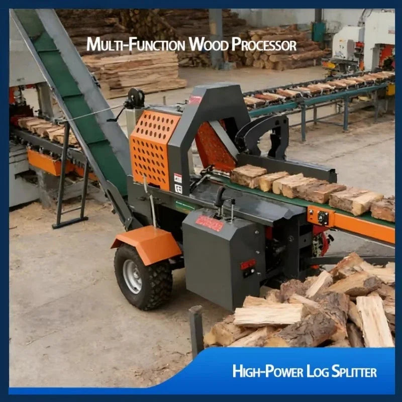 2-in-1 Hydraulic Log Splitter & Firewood Processor – 13.5HP Gas, 5m³/H for Home & Commercial