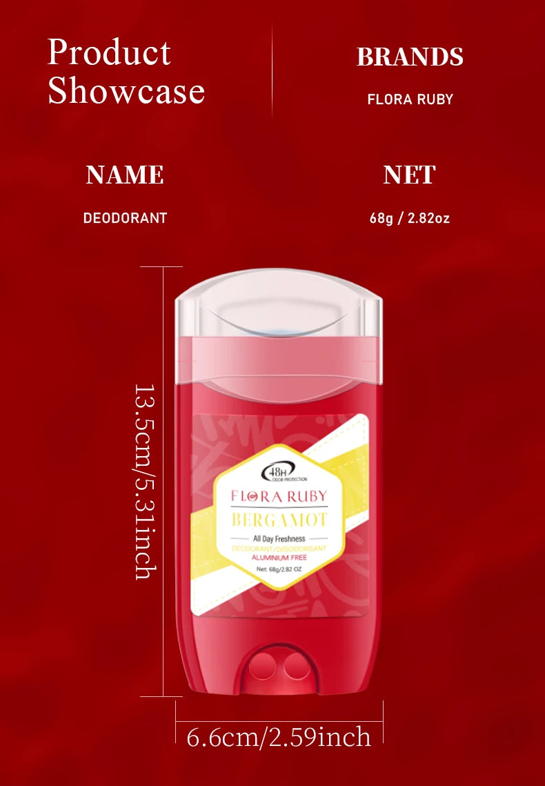 Pure Sports Aluminum-Free Deodorant Stick 68g – 48H Long-Lasting Freshness
