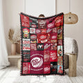 Dr. Pepper Flannel Throw Blanket – Soft, Warm & Anti-Pilling, 3 Sizes