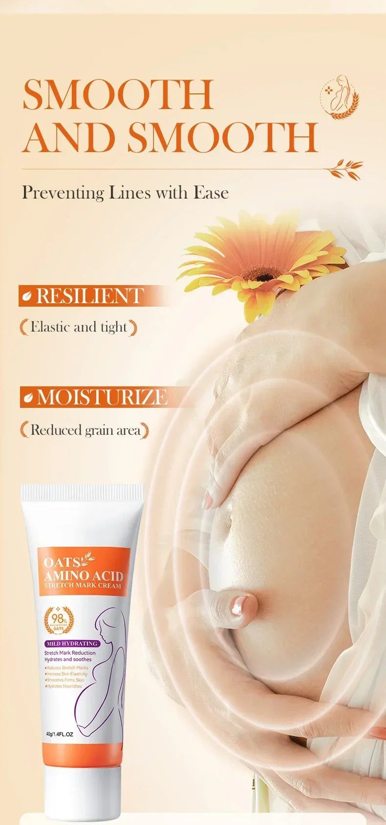 Stretch Marks Permanent Removal Cream — Repair, Firming & Skin Elasticity Body Cream 40g
