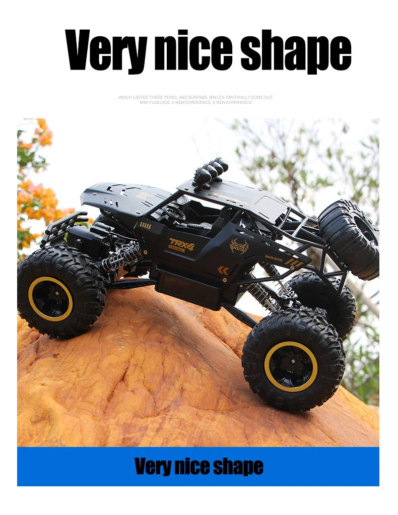 1:12 / 1:16 Scale 4WD RC Off-Road Buggy Truck with LED Lights – Remote Control Car for Boys