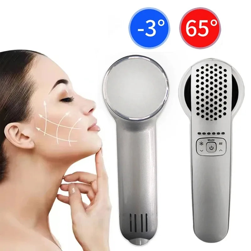 Hot & Cold Facial Hammer Skin Rejuvenation Device – Pore Tightening, Lifting & Anti-Aging Face Massager