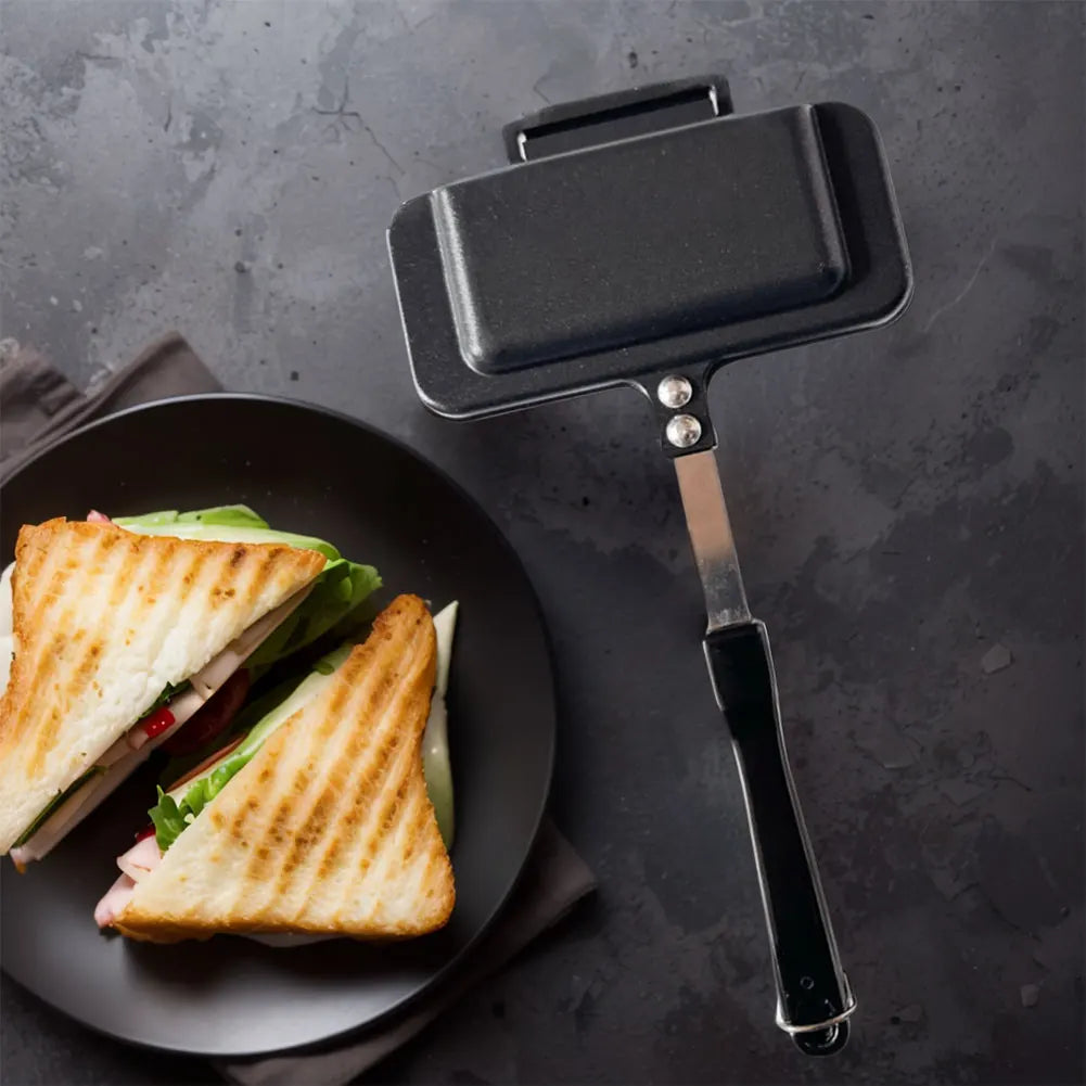 Non-Stick Double-Sided Grill Pan – Waffle, Pancake, BBQ, Hot Dog & Sandwich Fry Pan, Aluminum Alloy