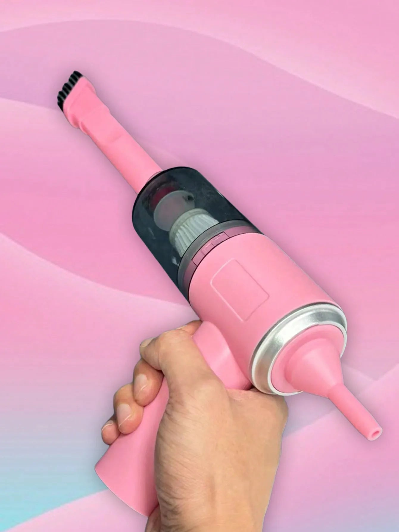 3-in-1 Suction & Blowing Vacuum Cleaner — USB Charging Portable Car & Home Vacuum with 3 Blow Nozzles